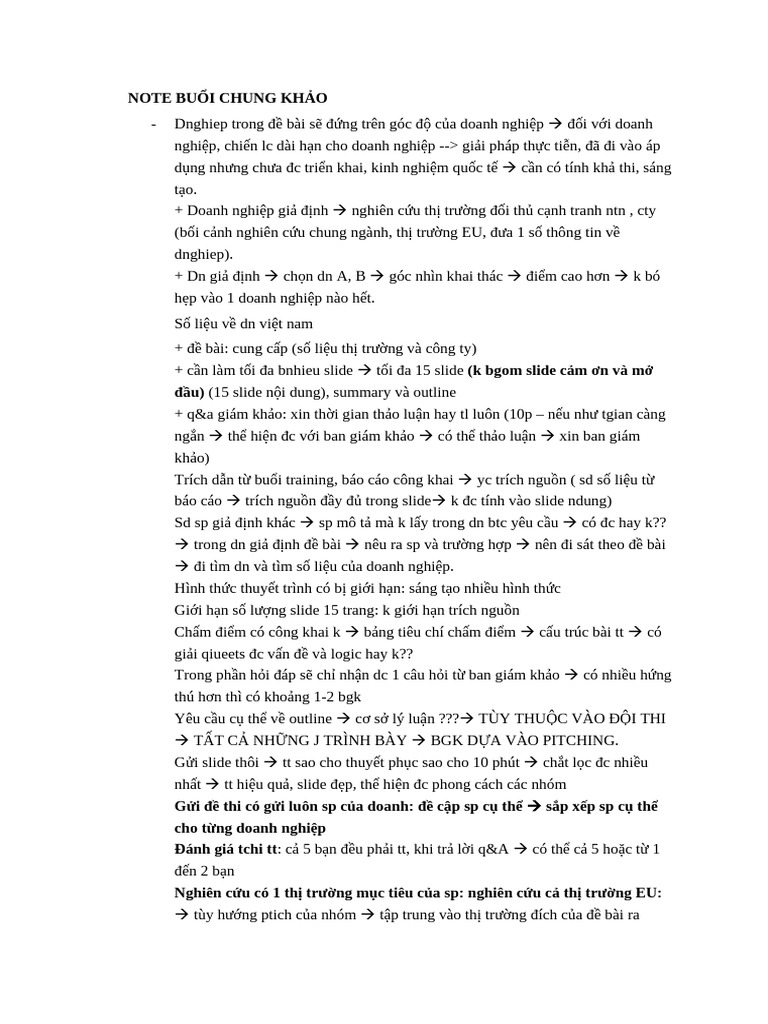 Note Bu I Chung KH o | PDF