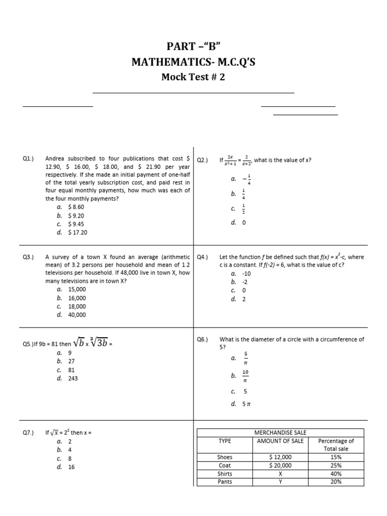 Mock Test II (2011) - 1 | PDF | John Muir | Yosemite National Park