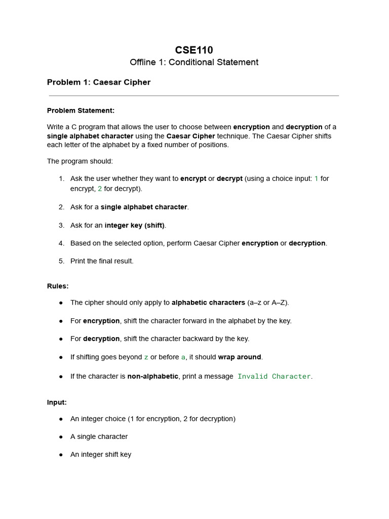 C Program: Caesar Cipher & Swap Logic | PDF | Encryption | Cipher