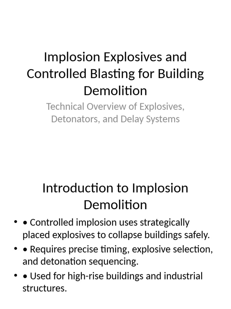 Precision Techniques in Implosion Blasting | PDF
