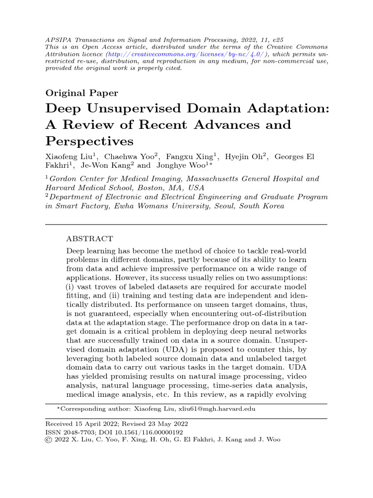 Deep Unsupervised Domain Adaptation Review | PDF | Image Segmentation ...