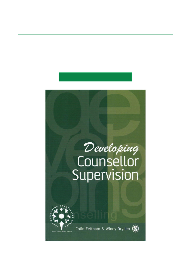 Developing Counsellor Supervision Guide | PDF | Counseling Psychology ...