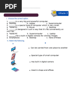 Grade 1 Computer Basics Guide | PDF
