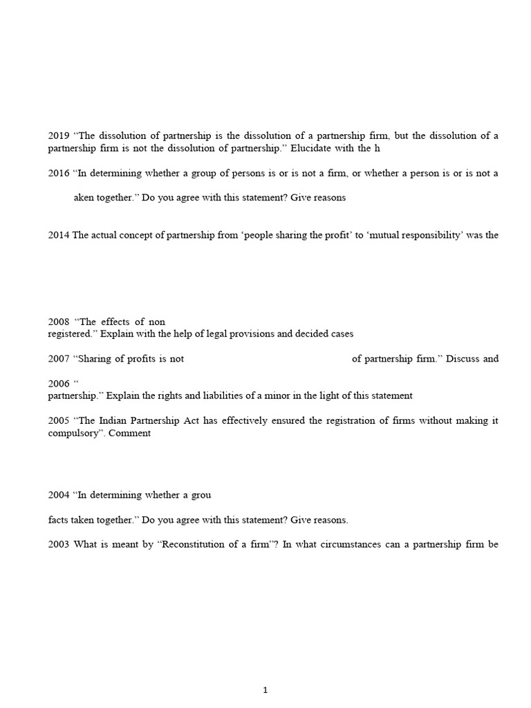 Understanding Section 47 of Partnership Act | PDF | Partnership | Law ...