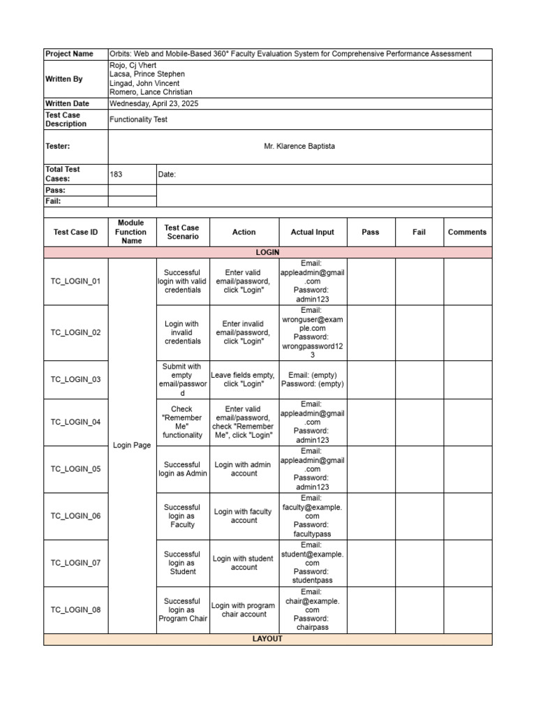 Test Case MR Klarence - Sheet1 | PDF | Password | Icon (Computing)