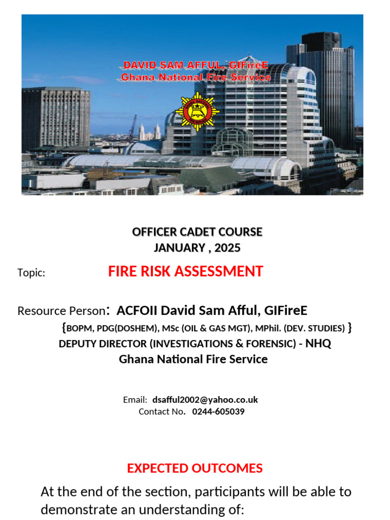 Fire Risk Assessment Training Guide | PDF | Risk | Fuels