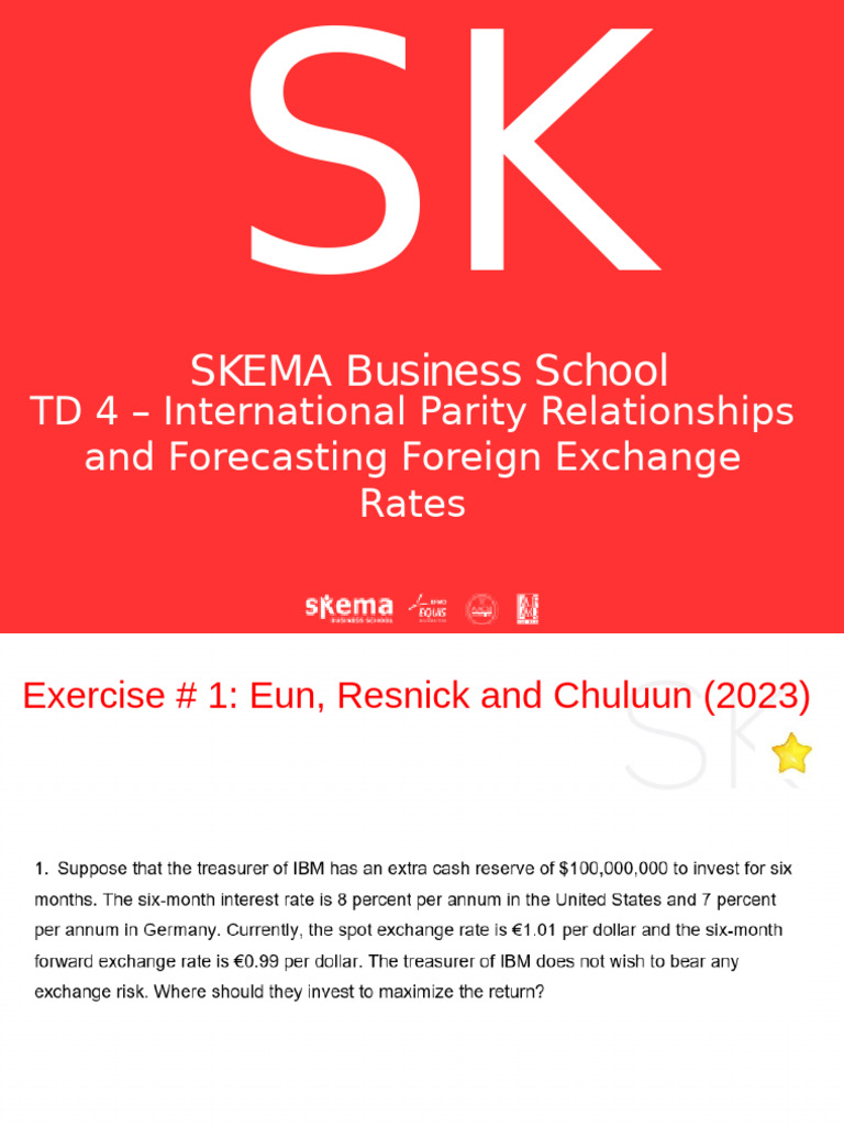 International Parity and FX Forecasting | PDF