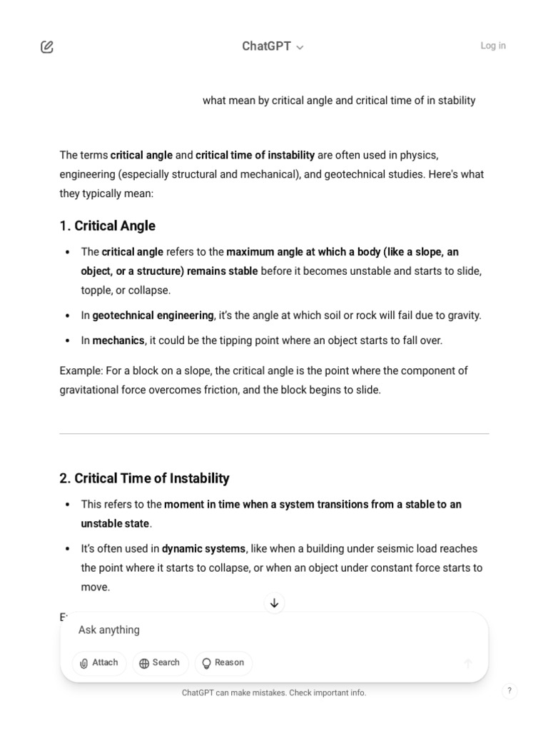 Understanding Critical Angle and Time in Stability | PDF