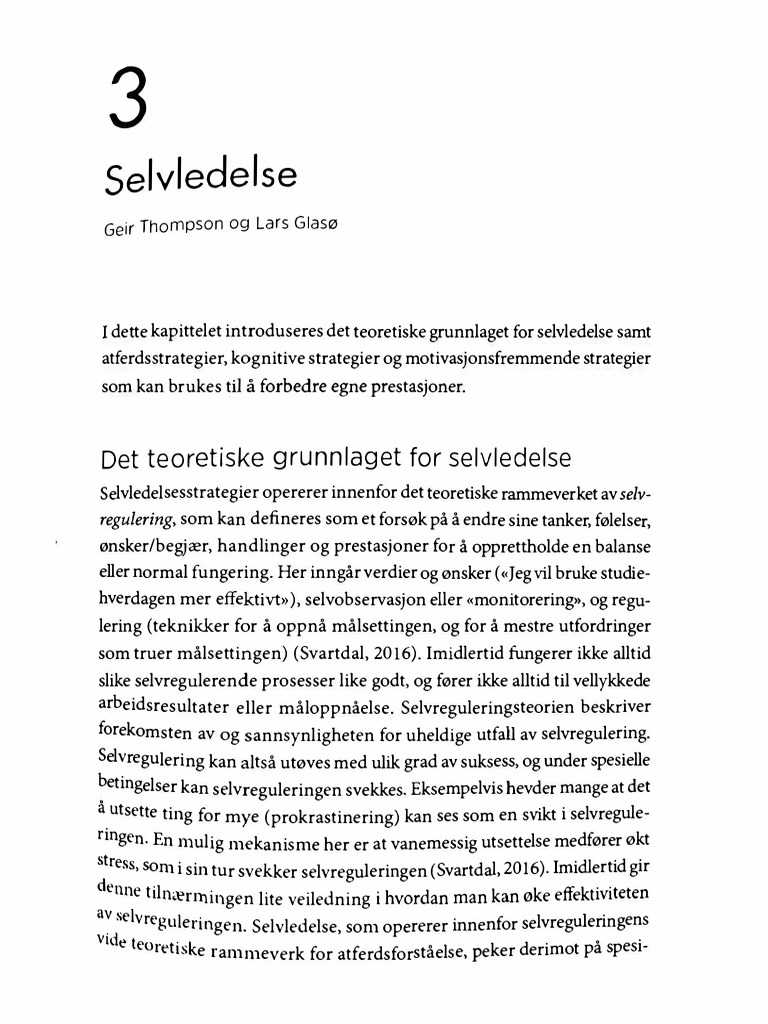 Selvledelse - 1 | PDF