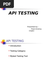 Download API Testing by anon-349030 SN8560425 doc pdf