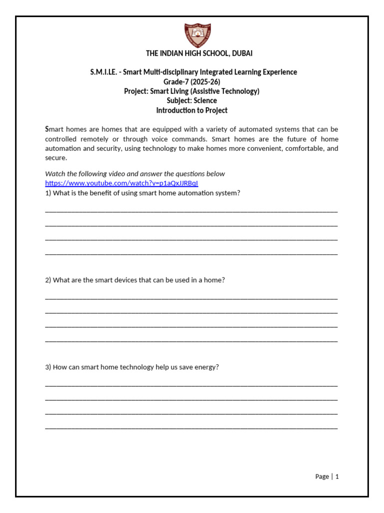 Grade-7 Science Introduction To The Project | PDF | Home Automation ...