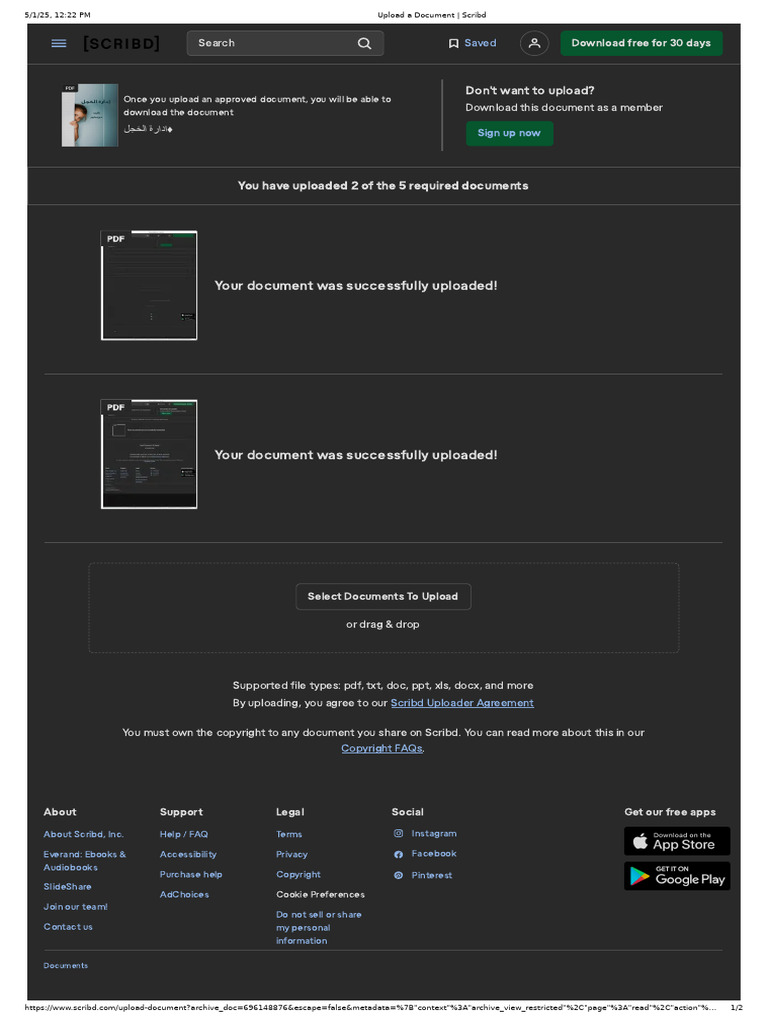 Upload Documents on Scribd Easily | PDF | Scribd | Digital Technology
