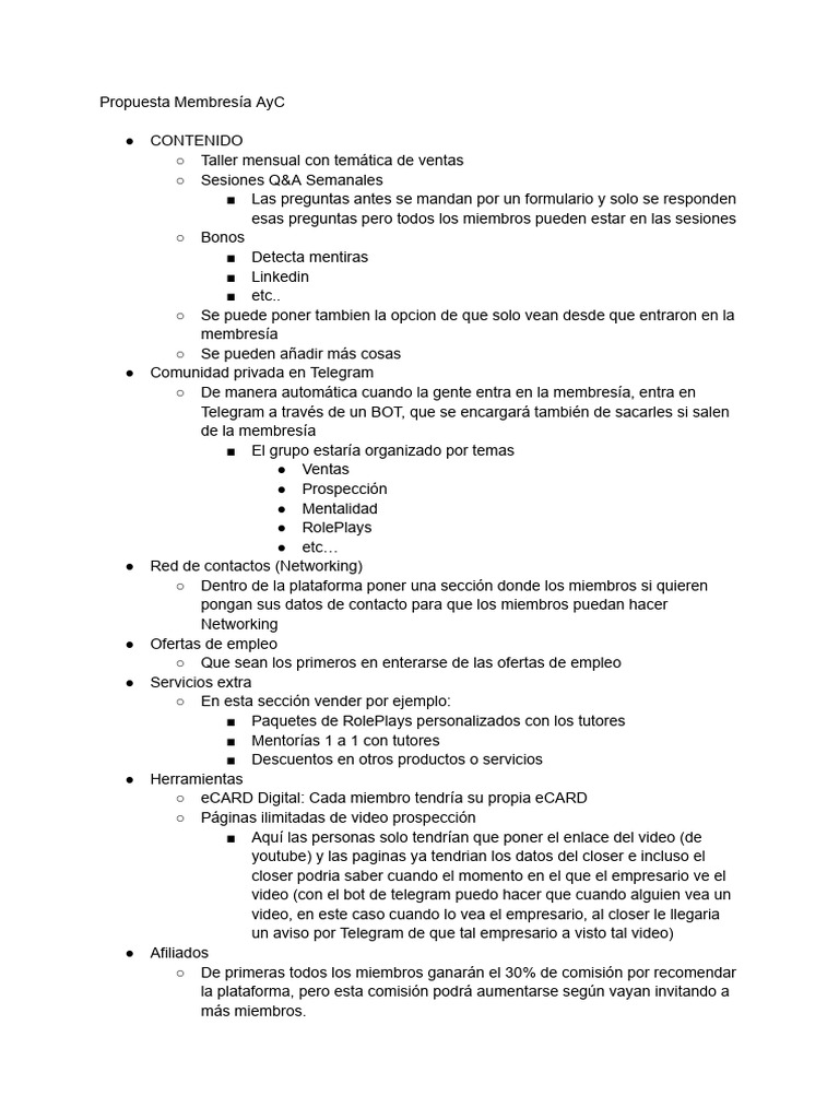 Propuesta Membresía AyC-2 | PDF