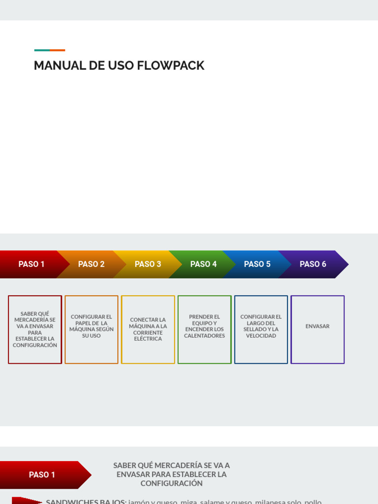 Manual de Uso de Máquina Flow Pack | PDF