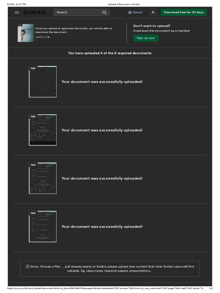 Upload A Document - Scribd | PDF | Scribd | World Wide Web