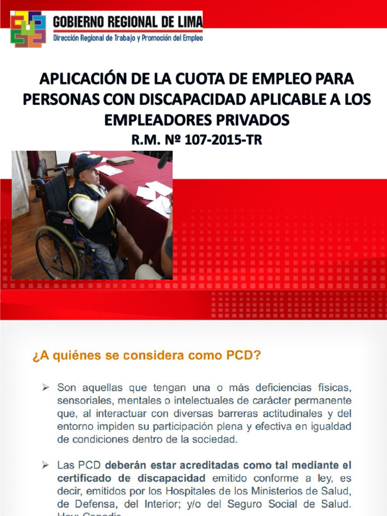 Expo Personas Con Discapacidad | PDF | Empleo | Invalidez