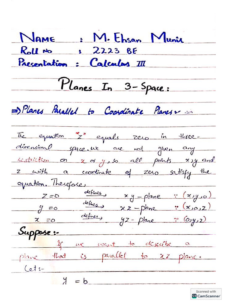 Calculus 3 Assignment | PDF