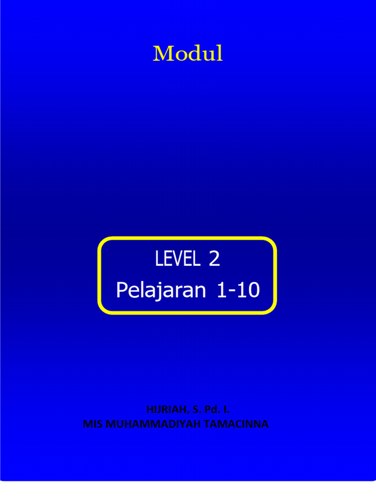 Modul Pembelajaran Bahasa Arab Level 2 | PDF