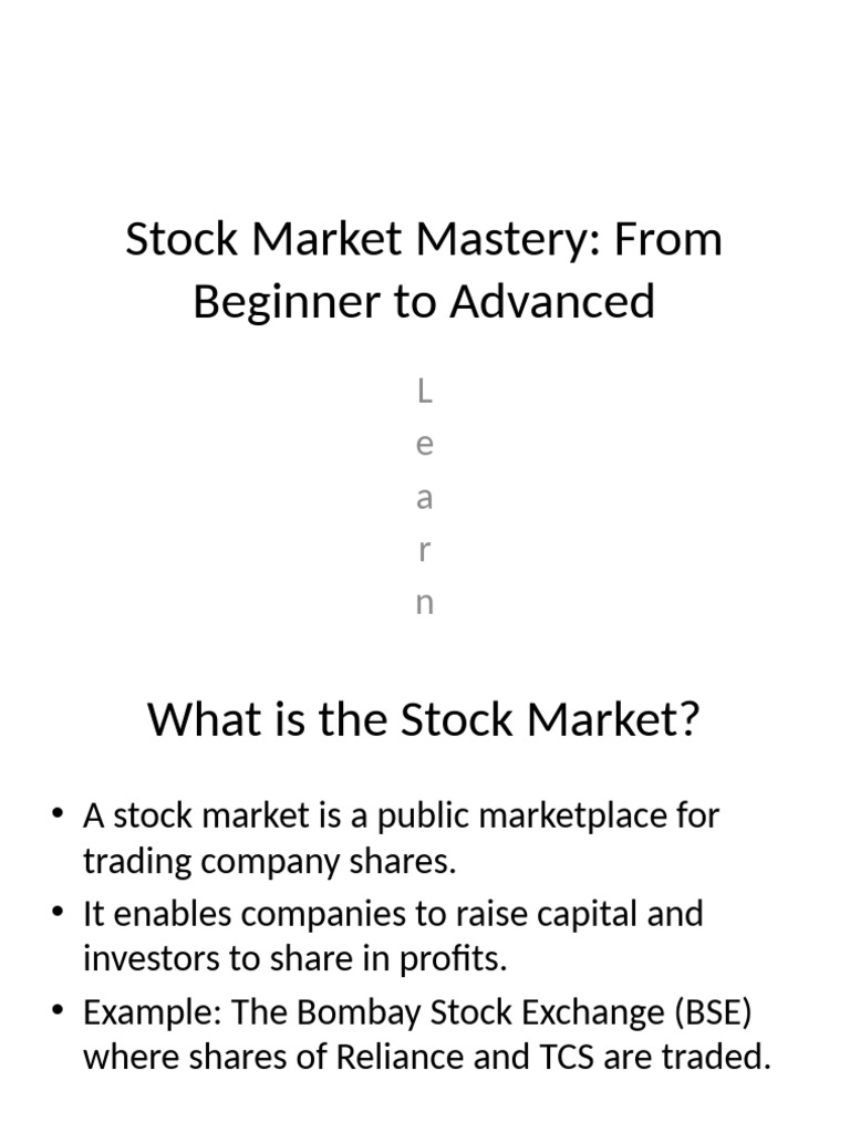 Stock Market Mastery Course Overview | PDF | Stocks | Investing