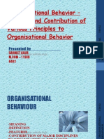 Organisational Behavior - Meaning and Contribution of Various Principles To Organisational Behavior