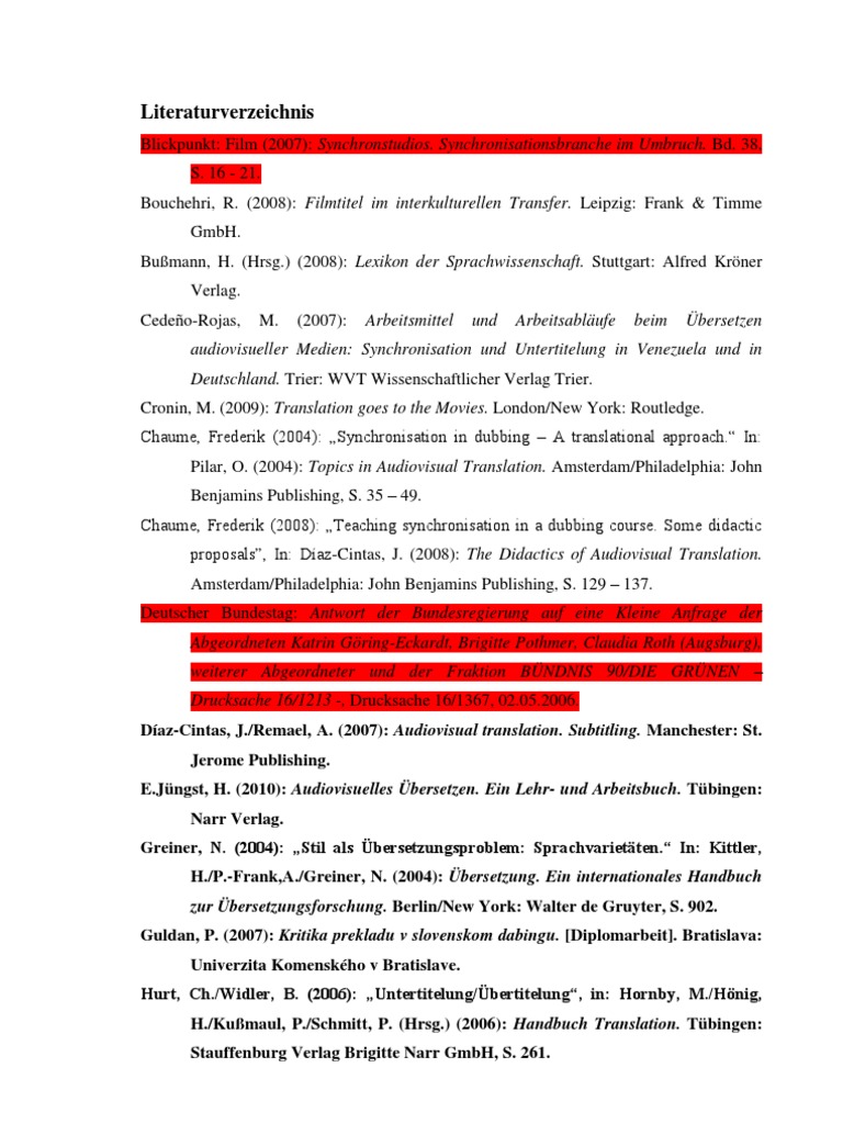 Literaturverzeichnis | PDF