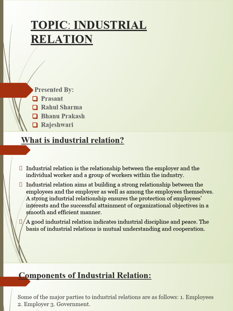 Understanding Industrial Relations Dynamics | PDF | Strike Action ...