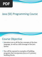 Java (SE) Programming Course