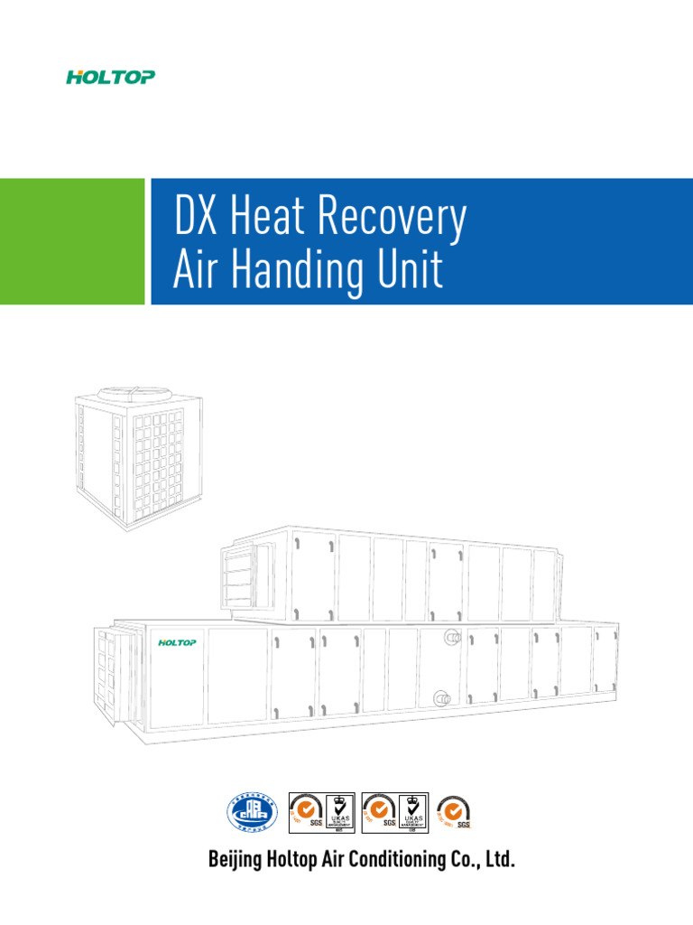HOLTOP DX Heat Recovery AHU | PDF | Air Conditioning | Pipe (Fluid ...