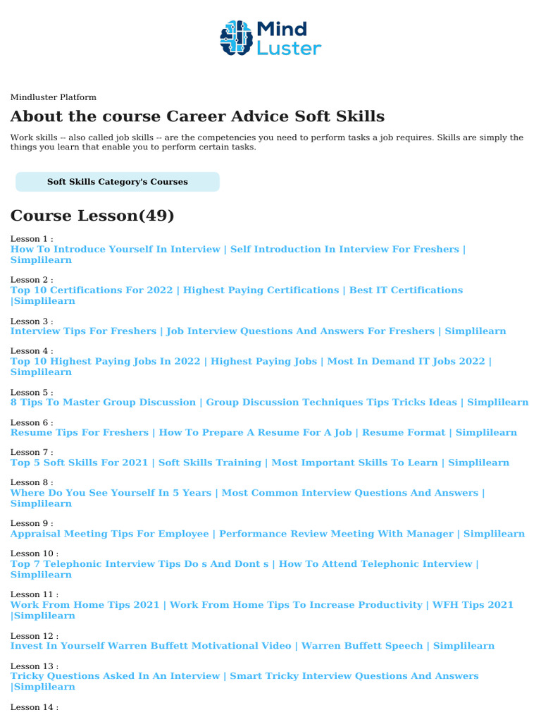 Essential Soft Skills for Career Success | PDF | Job Interview