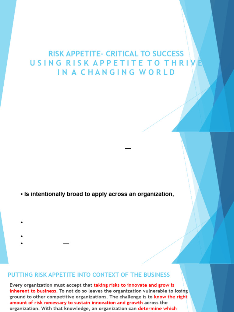 Understanding Risk Appetite for Success | PDF | Risk | Risk Management