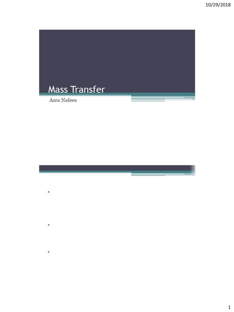 Mass Transfer Principles and Applications | PDF | Diffusion | Liquids