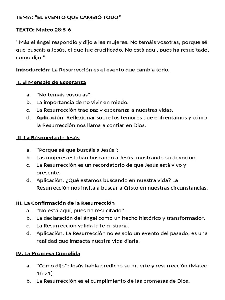 La Resurrección: Esperanza y Fe | PDF | La resurrección de Jesús ...