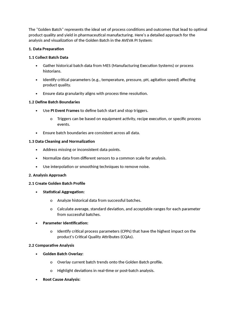 Golden Batch Quality Analysis Guide | PDF | Applied Mathematics