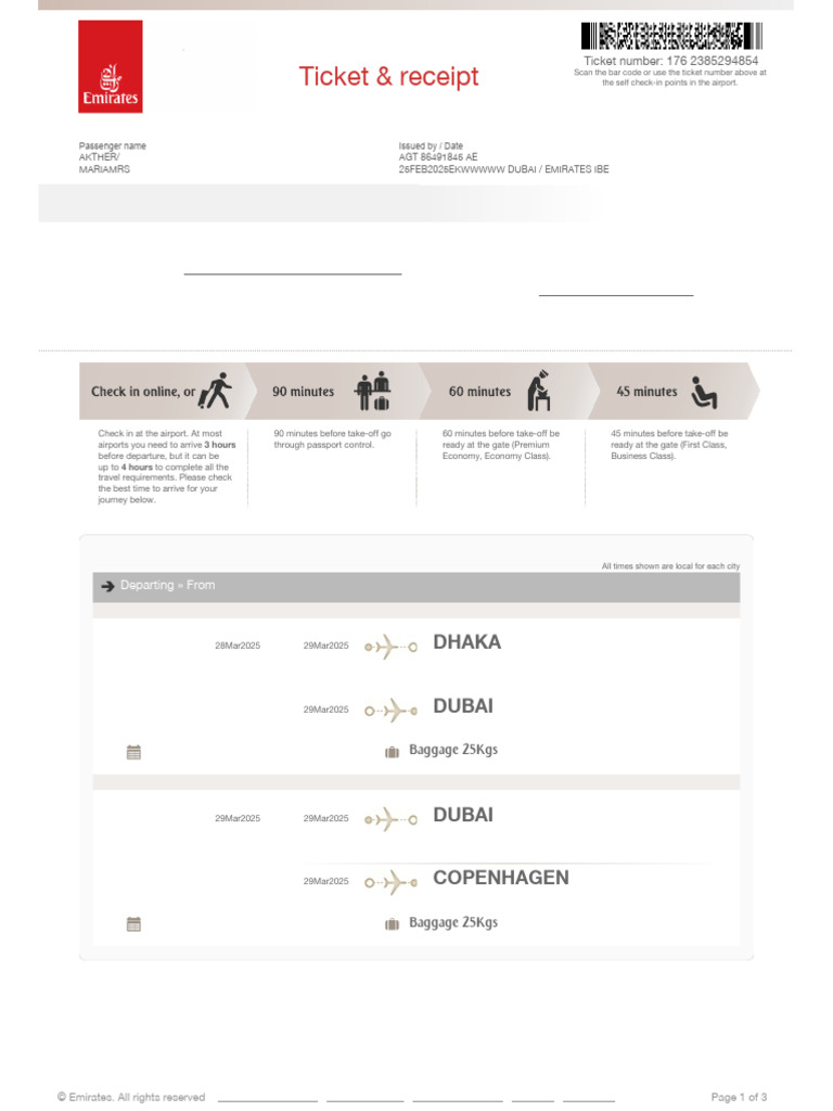 Emirates EK585 Flight Details | PDF | Aviation