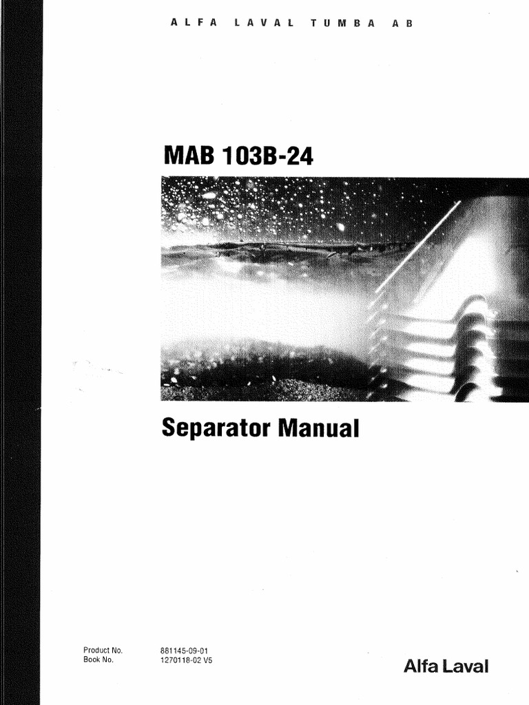 Alfa Laval MAB 103B-24 Operation Manual | PDF