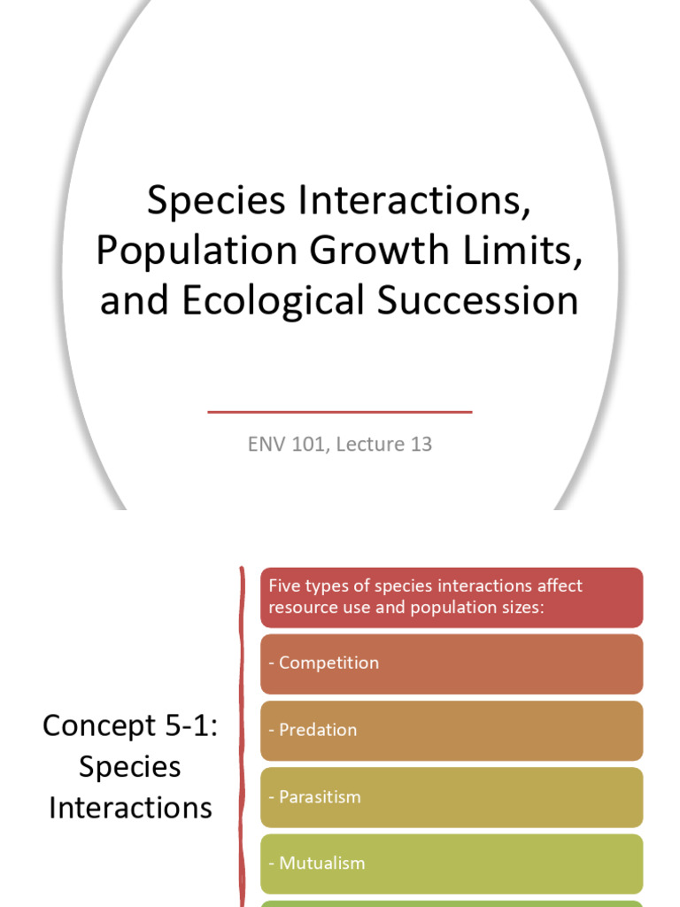 Species Interactions and Population Control | PDF