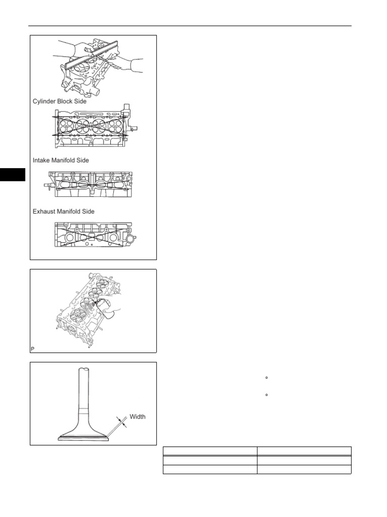 2AZ-FE Engine Cylinder Head Inspection Guide | PDF | Engineering ...