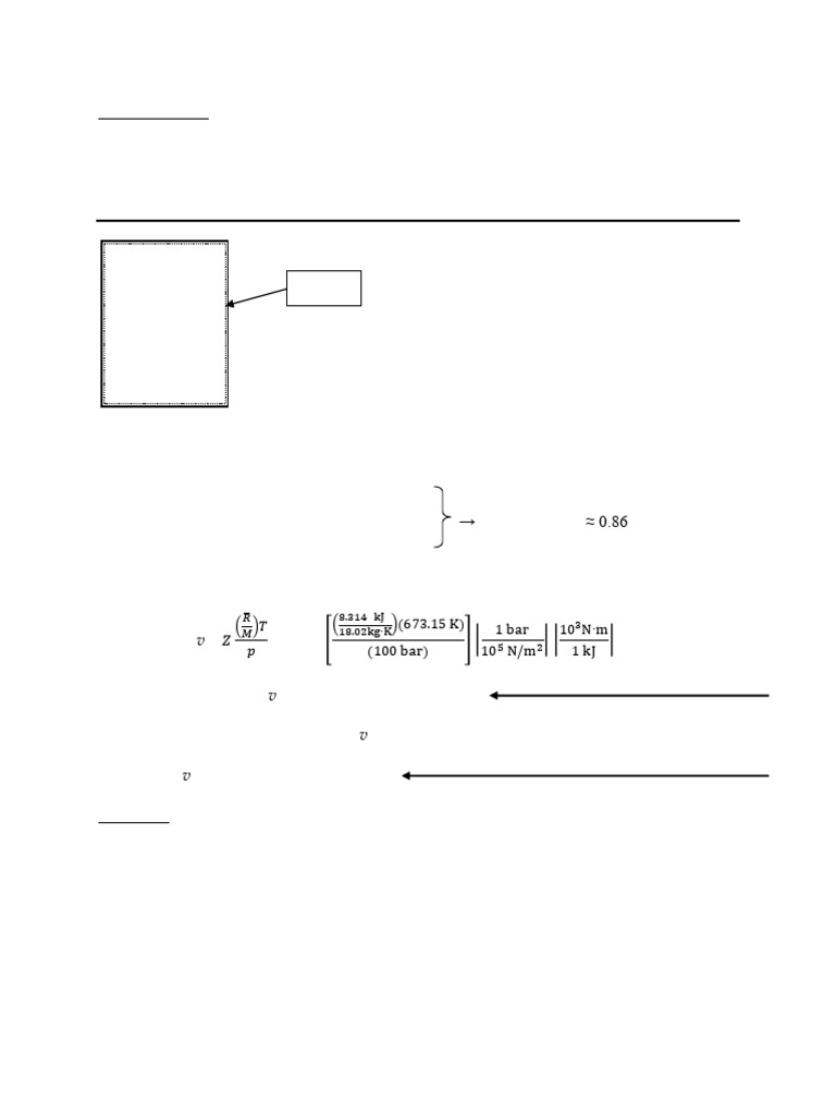 Volume Calculation of H2O at 100 Bar | PDF