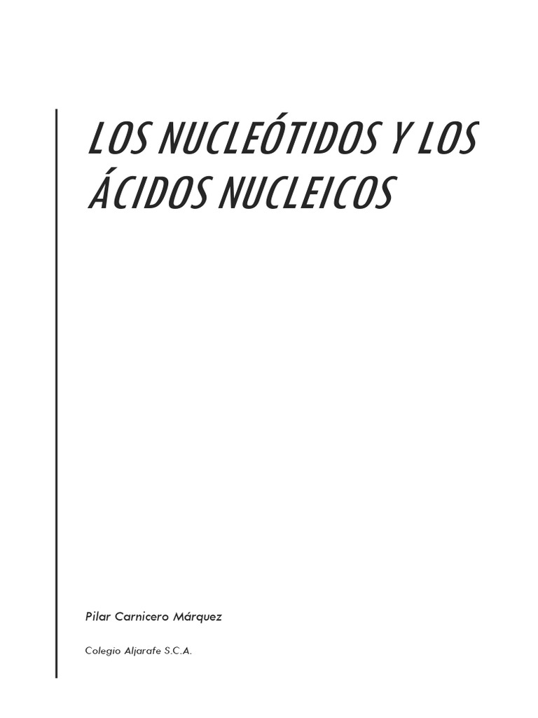 Los Nucleótidos y Los Ácidos Nucleicos Apuntes | PDF | Rna | Nucleótidos