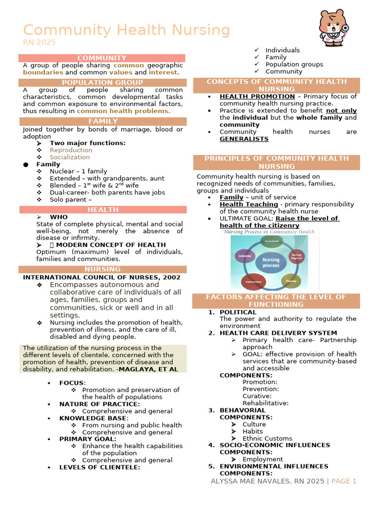 Community Health Nursing Overview | PDF | Health Care | Nursing