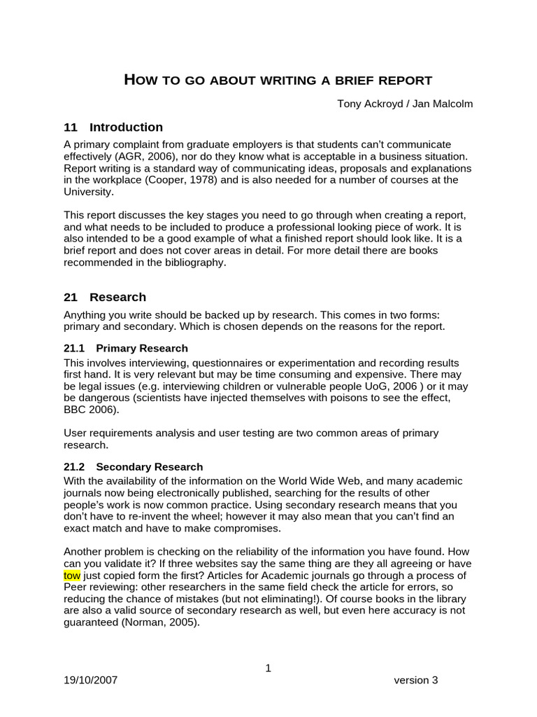 How To Write A Report | PDF | Paragraph | Human Communication