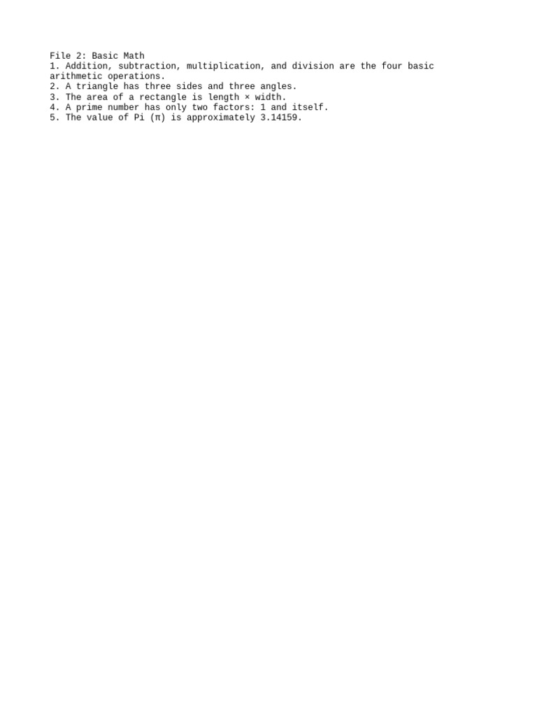 Basic Math Operations and Concepts | PDF
