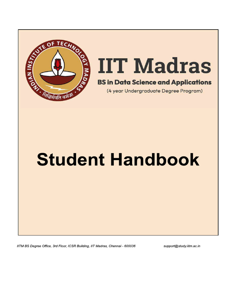 IITM BS Degree Programme - Student Handbook | PDF