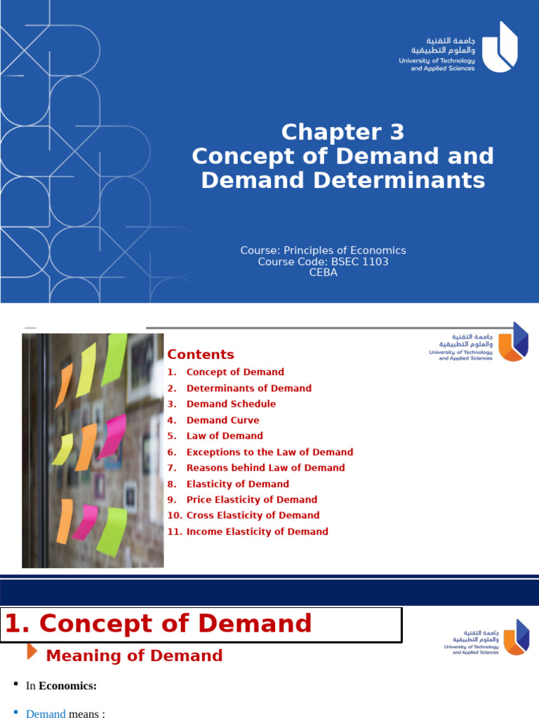 Demand Concepts and Determinants Explained | PDF | Demand | Elasticity ...