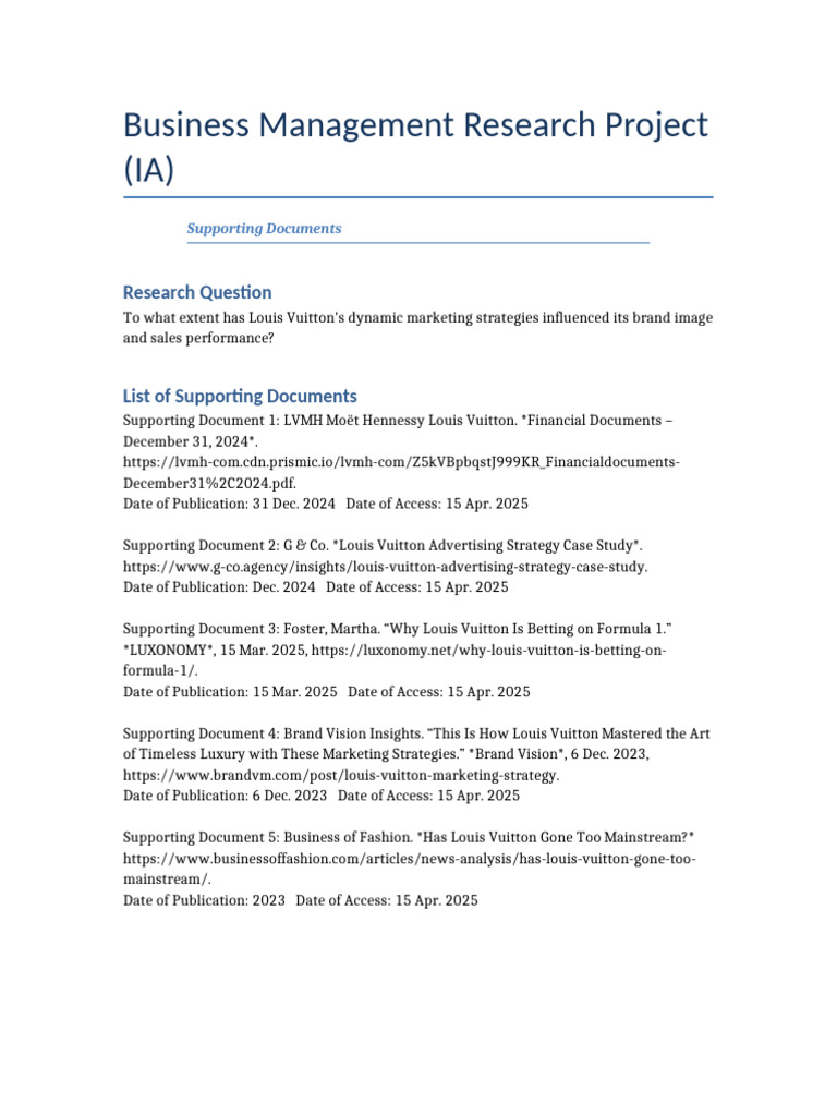 Updated BM IA Supporting Documents Template | PDF