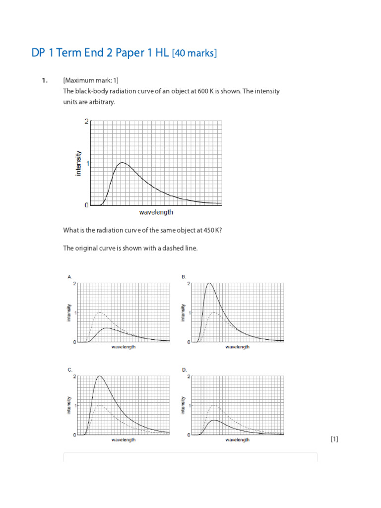 DP_1_Term_End_2_Paper_1_HL_MS | PDF | Gases | Temperature