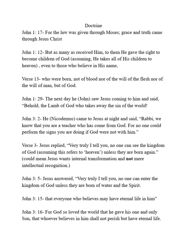 Doctrine To Salvation | PDF