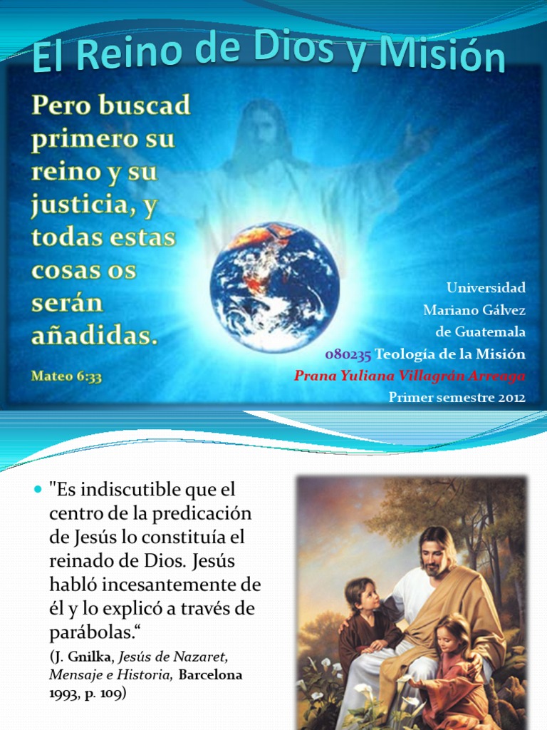 El Reino de Dios y Misión PRANA | PDF | Reinado y reino de dios | Jesús