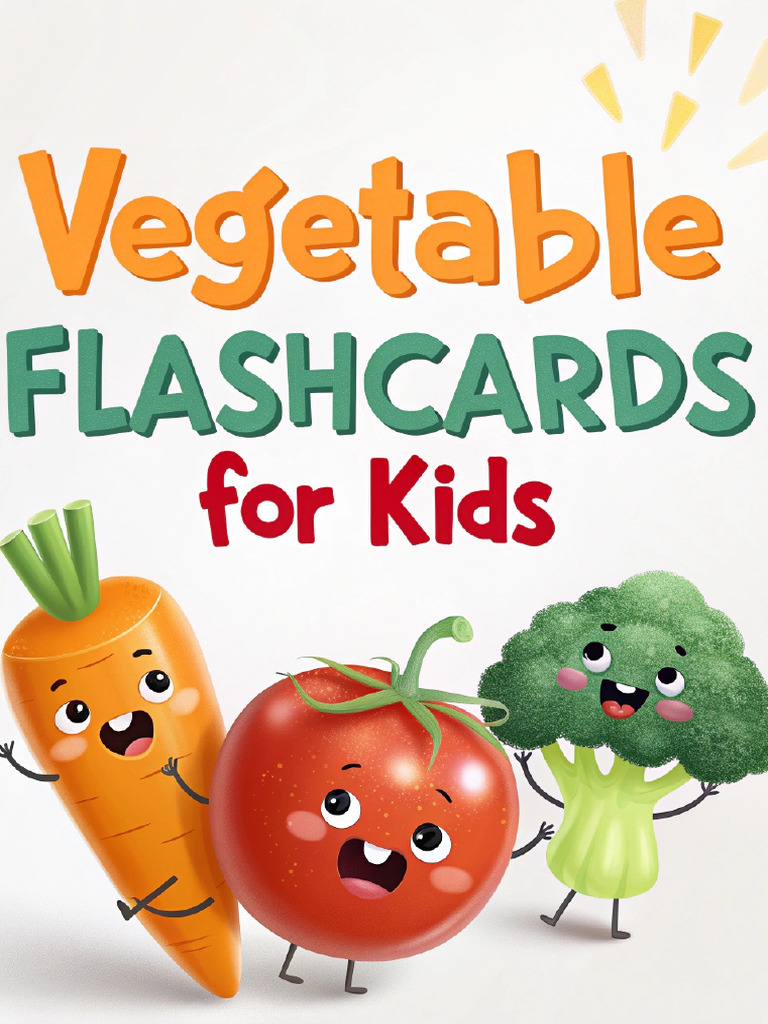 3D Vegetable Flashcards For Kids | PDF