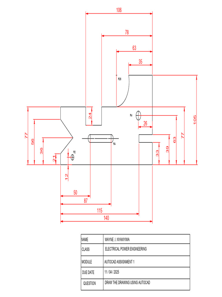 Autocad Assignment for Electrical Engineering | PDF